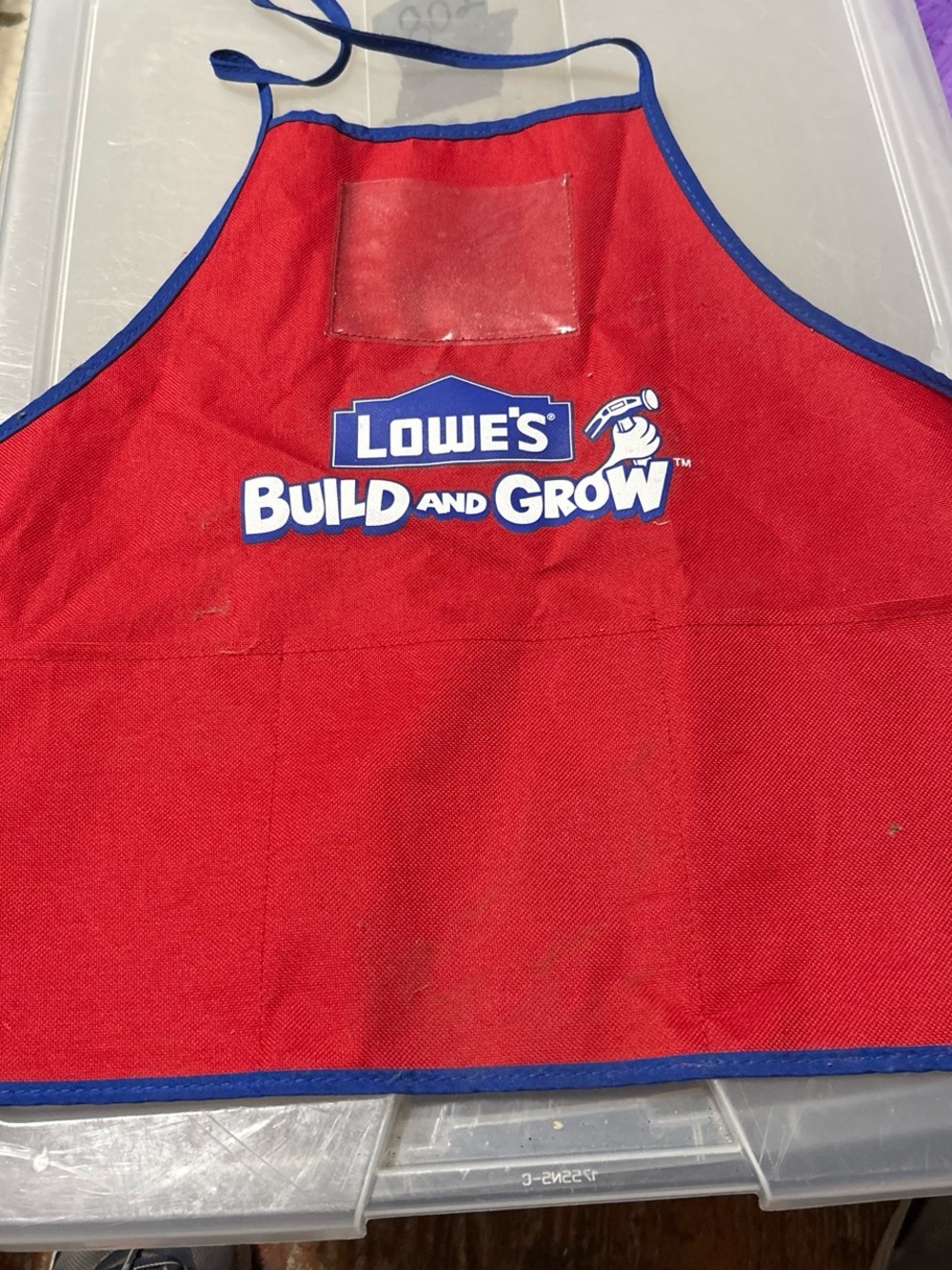 Lowe's Build and Grow Kids Red Activity Apron